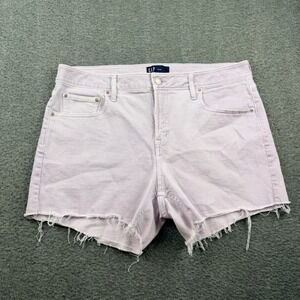 Gap Denim 5" Short Women's 14/32 Lavender Purple Raw Hem Cut Off High Rise